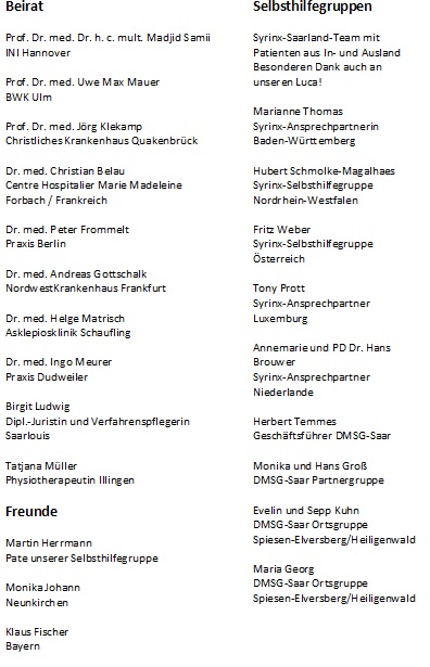 Beteiligte Personen am Geschenk